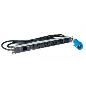 Lanview LVR261877 strāvas sadales bloks (PDU) 10 AC ligzdas 1U Melns