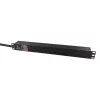 Lanview LVR-3MUK-SW-UK6 strāvas sadales bloks (PDU) 6 AC kontaktligzdas 1,4U Melns