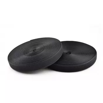 Lanview LVT125467 siksniņa ar āķi un cilpu kabeļu sasiešanai, melna, 1 gab.