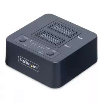 StarTech.com 1:1 M.2 NVMe disku dublikators, autonoms M.2 SSD klonētājs/kopētājs līdz 90GB/min, USB 3.2 20Gbps M.2 divu slotu disks, iekļauti USB-C/A kabeļi