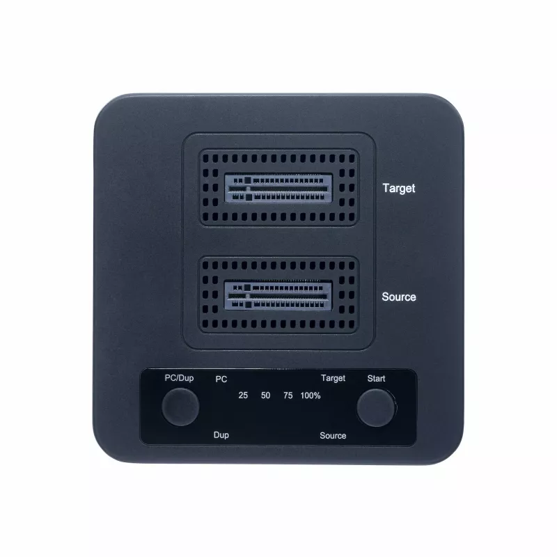 StarTech.com 1:1 M.2 NVMe disku dublikators, autonoms M.2 SSD klonētājs/kopētājs līdz 90GB/min, USB 3.2 20Gbps M.2 divu slotu disks, iekļauti USB-C/A kabeļi