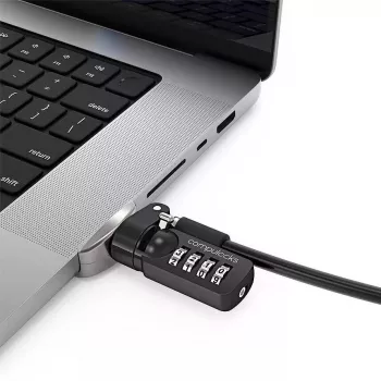 Compulocks Ledge Lock Adapter MacBook Pro 16 inch M1 M2 M3 kombinētās slēdzenes adapteris, sudrabs