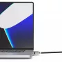Compulocks Ledge Lock Adapter MacBook Pro 16 inch M1 M2 M3 Atslēgas Slēdzene Sudrabs