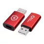 Pārveidotājs MicroConnect MC-ACADAP-SC USB A uz USB C, sarkans