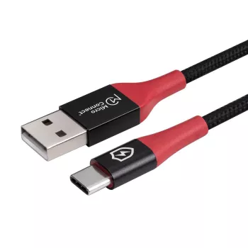 Microconnect MC-AUSBC-SC USB kabelis 1.5 m USB A USB C Melns