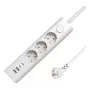 MicroConnect 3-vietu USB Schuko pagarinātājs 1.5M balts 3 AC kontaktligzdas 230V