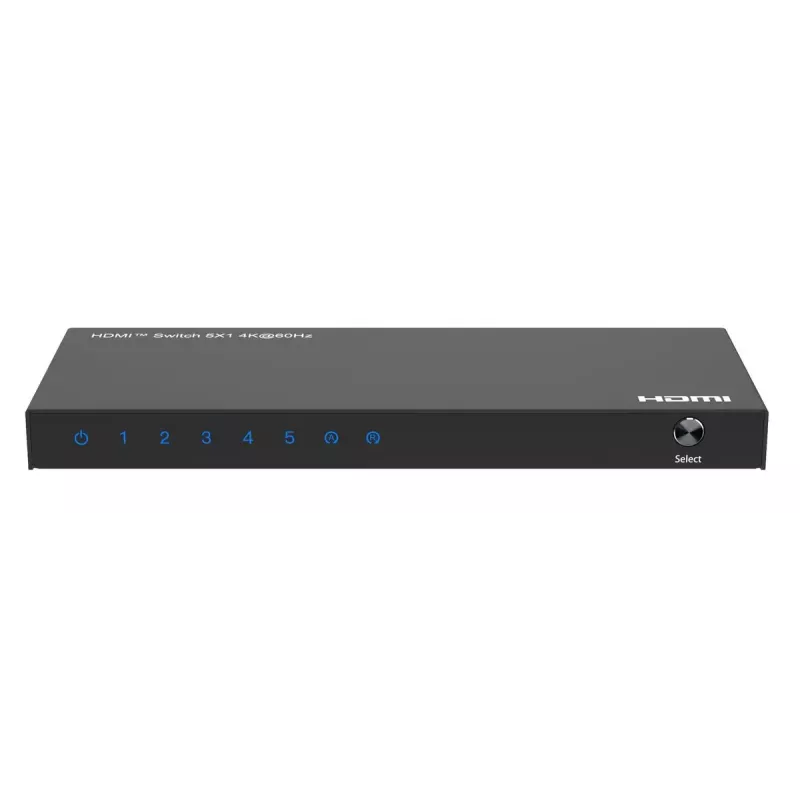 HDMI slēdzis MicroConnect MC-HDMISWITCH0501-4K 4K 60Hz Melns Metāls