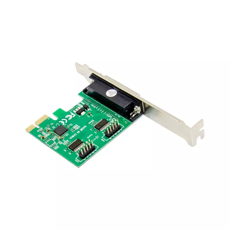 MicroConnect MC-PCIE-MCS1P2S iekšējā PCIe x1 karte ar vienu paralēlo DB25 un diviem seriālajiem DB9 portiem