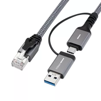 Microconnect CAT6 FTP uz USB A-C adaptera kabelis, 1 m