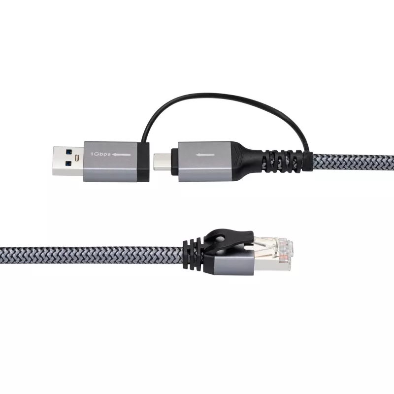 Microconnect CAT6 RJ45 FTP uz USB A-C adaptera kabelis, 2 m