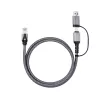 Microconnect CAT6 RJ45 FTP uz USB A-C adaptera kabelis, 10 m