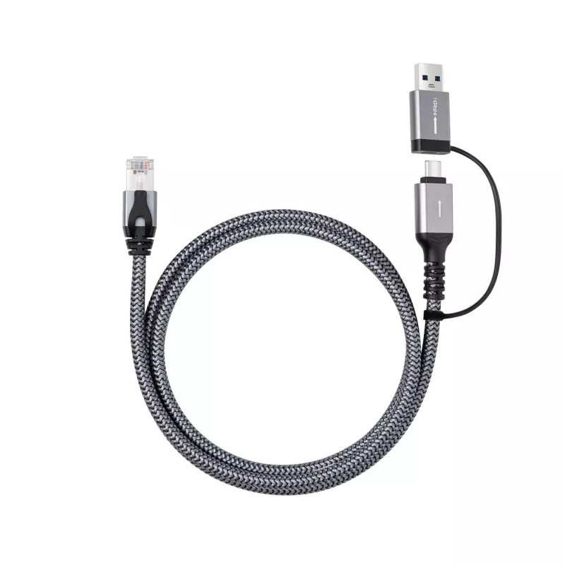 Microconnect CAT6 RJ45 FTP uz USB A-C adaptera kabelis, 10 m