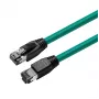 Microconnect MC-SFTP80025G tīkla kabelis, zaļš, 0.25 m, Cat8.1, S/FTP (S-STP)