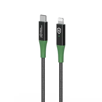 Microconnect MC-SMART USB C-L-2 Lightning kabelis 2 m Melns, Zaļš
