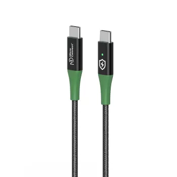 Microconnect MC-SMART USB-C-C-01 USB kabelis USB 2.0 1 m USB-C Melns, Zaļš