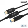 MicroConnect MC-USB3.0AB10OP USB kabelis, USB 3.2 Gen 2 (10 Gbit/s), 10 m, USB A - USB B, melns