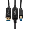 MicroConnect MC-USB3.0AB10OP USB kabelis, USB 3.2 Gen 2 (10 Gbit/s), 10 m, USB A - USB B, melns