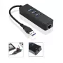 MicroConnect MC-USB3.0HUBWETH USB 3.0 centrmezgls ar Gigabit Ethernet