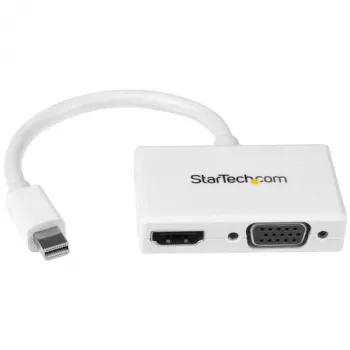 StarTech.com Travel A/V Adapter: 2-in-1 Mini DisplayPort uz HDMI vai VGA pārveidotājs - Balts