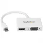 StarTech.com Travel A/V Adapter: 2-in-1 Mini DisplayPort uz HDMI vai VGA pārveidotājs - Balts