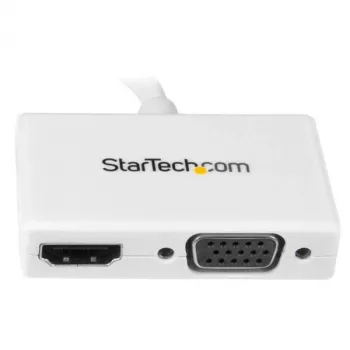 StarTech.com Travel A/V Adapter: 2-in-1 Mini DisplayPort uz HDMI vai VGA pārveidotājs - Balts