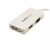 StarTech.com 3-in-1 Mini DisplayPort uz VGA, DVI vai HDMI pārveidotājs - balts