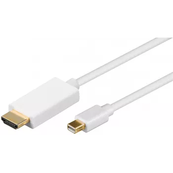 Microconnect MDPHDMI2 Mini DisplayPort–HDMI adaptera kabelis 1,8 m balts
