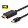 Microconnect MDPHDMI2B-4K video kabeļa adapteris 2 m Mini DisplayPort–HDMI A tipa (standarta) melns