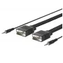Microconnect MONGG3BMJ VGA kabelis 3 m VGA (D-Sub) Melns