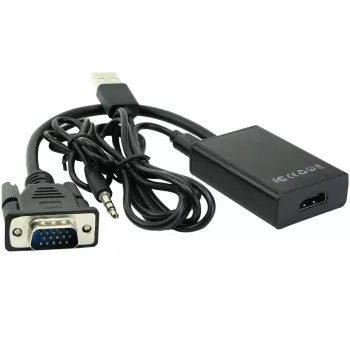 Microconnect MONGGHDMI HDMI–VGA adapteris 0,3 m melns