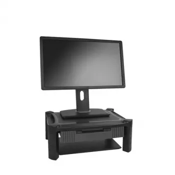 StarTech.com Monitora Pacēlājs - Atvilktne - Augstuma Regulēšana, Brīvi Stāvošs, 10 kg, 33 cm (13 collas), 81.3 cm (32 collas), Melns