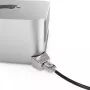 Compulocks Mac Studio Ledge Lock Adapter ar atslēgu un troses slēdzeni, sudraba