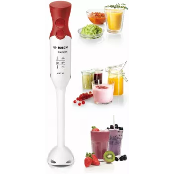 Bosch MSM64010 rokas blenderis 450 W sarkans, balts