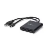 StarTech.com 2-Portu Multi Monitora Adapteris - Mini DisplayPort uz 2x DisplayPort MST Hubs - Divkāršs 4K 30Hz - Video Sadalītājs Paplašinātā Darbvirsmas Režīmam Windows PC - mDP 1.2 uz 2x DP