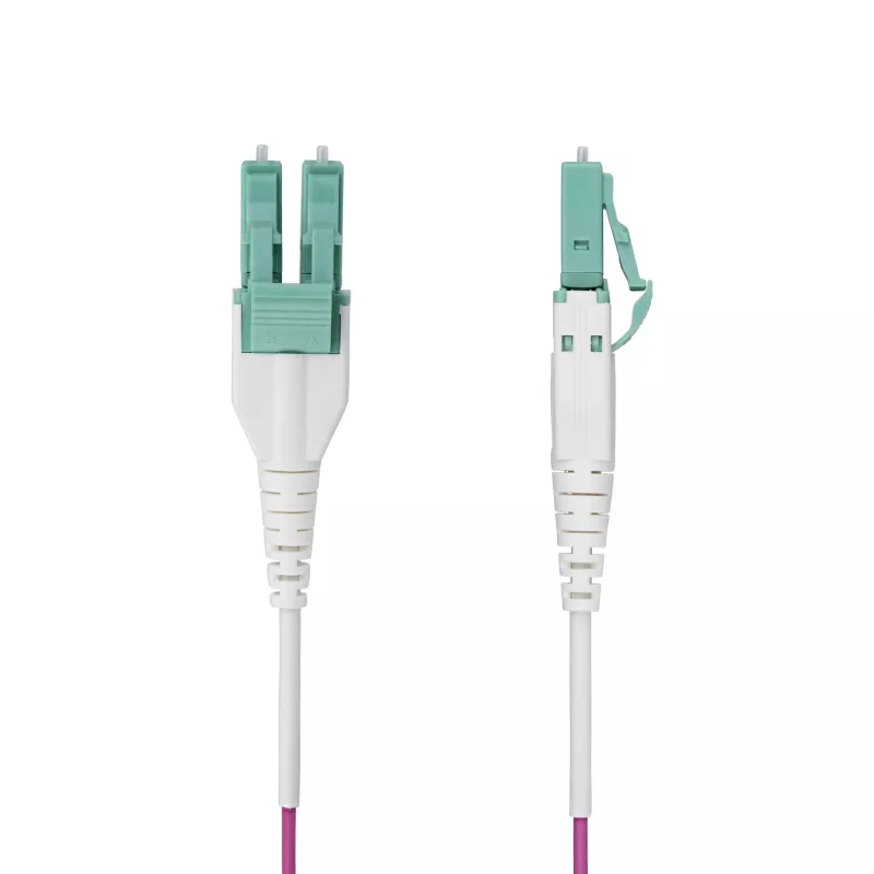 StarTech.com 7m LC-LC OM4 daudzmodu optiskā šķiedra, Erika Violet, 50/125µm, 40G/100G, LOMMF/VCSEL, Uniboot lēciena vads, OFNR Riser
