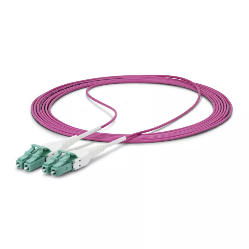 StarTech.com 7m LC-LC OM4 daudzmodu optiskā šķiedra, Erika Violet, 50/125µm, 40G/100G, LOMMF/VCSEL, Uniboot lēciena vads, OFNR Riser