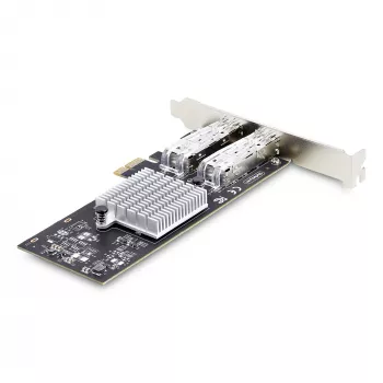 StarTech.com 2-Portu GbE SFP tīkla karte, PCIe 2.0 x1, Intel I350-AM2 2x 1GbE kontrolieris, 1000BASE vara/optiskā šķiedra, divu portu Gigabit Ethernet NIC, darbstacijām/serveriem - saderīga ar Windows un Linux