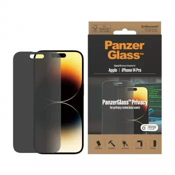 Privātuma ekrāna aizsargs PanzerGlass Apple iPhone 14 Pro skrāpējumiem un triecieniem izturīgs