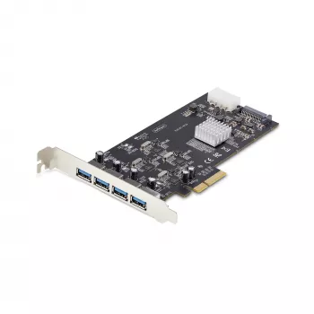 StarTech.com 4-Portu USB PCIe karte, USB 3.2 5Gbps, PCI Express paplašināšanas karte ar 4 neatkarīgiem USB kontrolleriem, 4x USB-A portiem, Windows/macOS/Linux