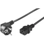 Microconnect PE0771901 barošanas vads melns 1 m, kontaktdakša E+F, C19 savienotājs