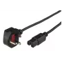 Microconnect PE090420C15 strāvas kabelis, melns, 2 m, BS 1363 – C15 savienotājs