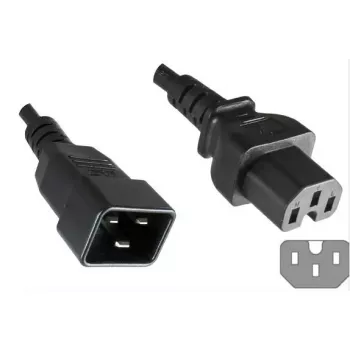 Microconnect PE152018 barošanas kabelis melns 1.8 m C20 savienotājs C15 savienotājs