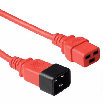 Microconnect PE2019R09 strāvas kabelis Sarkans 0.9 m C20 savienotājs C19 savienotājs