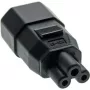 Microconnect PEA0408 dzimuma pārveidotājs vadam C14–C5 melns