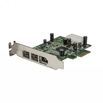StarTech.com 3 Portu 2b 1a Low Profile 1394 PCI Express FireWire Kartes Adapteris