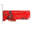 StarTech.com PCIe kontrolieris 2x M.2 SATA SSD - sarkans, pilna/zema profila