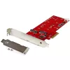 StarTech.com PCIe kontrolieris 2x M.2 SATA SSD - sarkans, pilna/zema profila