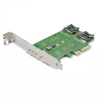 StarTech.com 3-Portu M.2 SSD (NGFF) Adaptera Karte - 1 x PCIe (NVMe) M.2, 2 x SATA III M.2 - PCIe 3.0