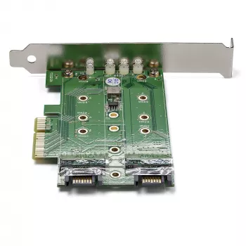 StarTech.com 3-Portu M.2 SSD (NGFF) Adaptera Karte - 1 x PCIe (NVMe) M.2, 2 x SATA III M.2 - PCIe 3.0