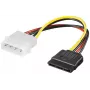 Microconnect PI01082 PC Y barošanas kabelis, 4 kontaktu uz SATA 15 kontaktu, 0,2 m